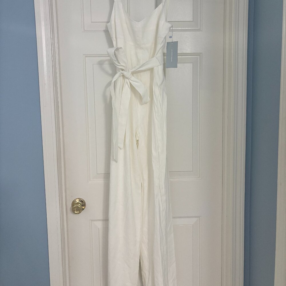 NWT Antonio Melani White Jumpsuit Double Lined